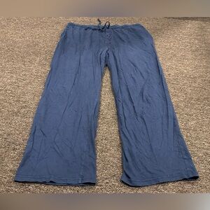 Amazon Essentials Dark Blue Cotton Pants Men's XL Draw string elastic waist